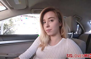 Hot Blonde Teen Stepsister Fucked Wits Brother In His Car
