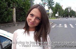 Beautiful Russian teen anal fucked POV outdoor
